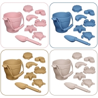 Silicone Beach Toys Set for Kids - Bucket, Shovel, and Sand Digging Toys for Parent-Child Interaction and Water Play.