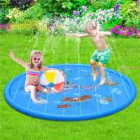 Summer Outdoor Sprinkler Pad Children Play Water Mat Animal Alphabet Squirting Water Play Toys PVC Game Inflatable Pool Dinosaur