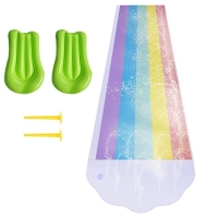 15Ft Lawn  Rainbow Water Slides for Kids Children Boys & Girls Summer Backyard