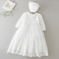 Hetiso Baby Girls Dress Long Sleeve Kids First Birthday Ball Gown Infant Dresses for Baptism Bridesmaid party 3-24 month
