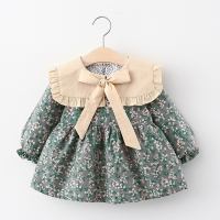 New born baby girls dress spring clothes long sleeve floral dresses for 1 year baby birthday girls clothing outfit wear dress
