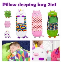 Kids Sleeping Bag Children's Cartoon Lazy Sleep Sack Boys Girls Plush Doll Pillow Warm Animal Sleepsacks for Christmas Gift