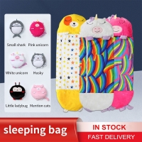 Sleeping Bag Kids Cartoon Sleepsacks Children's Sleeping Bag Plush Doll Pillow Boys Girls Baby Animal Sleep Sack For Birthday