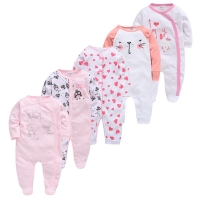 1 3 5PCS Baby Girl Boy Pijamas bebe fille Cotton Breathable Soft ropa bebe Newborn Sleepers Baby Pjiamas Infant Baby Sleepwear