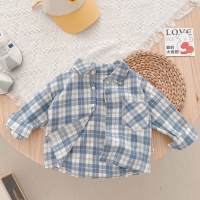 Plaid Cotton Spring Shirts for Boys (1-4 years) with Long Sleeves by Ienens.