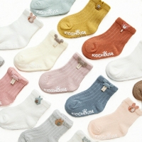 3 Pairs of Infant Socks with Cartoon Design - Non-Slip, Dispensing Glue for Boys and Girls Floor Socks.