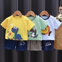 2-Piece Set: Cartoon T-Shirt and Pants for Toddler Boys and Girls Outfit Set