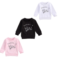 Cute Toddler Girl Sweatshirt with Letter Print - Long Sleeve & Crew Neck (0-3 Years)
