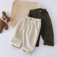 Unisex Cotton Jeans for Kids 0-7 Years - Straight Waist Outwear for Spring and Autumn Season
