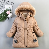 Autumn Winter Girls Jacket Keep Warm Hooded Fashion Windproof Outerwear Birthday Christmas Coat 4 5 6 7 8 Years Old Kids Clothes
