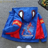 Spiderman Hooded Jackets Girls Boys 2022 Spring Autumn Sports Coats 1-6 Years Children Cartoon Outerwear Kids Casual Clothes