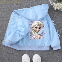 Frozen 2023 Fall Girl Princess Jacket Kids Toddler with Hooded Collar Long Sleeve Fashion Casual Clothing Children's Elsa
