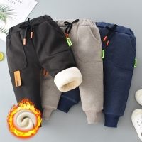 Warm Fleece Pants for Kids 0-6Y: Elastic Joggers for Boys and Girls in Autumn & Winter.
