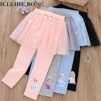 Cotton Elsa Leggings with Princess Skirt for Baby and Kids