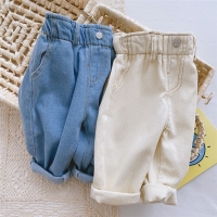 Blue Jeans Pants for Baby Girls and Boys (0-5y) - Spring and Autumn Trousers for Toddlers and Kids