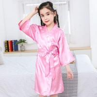 Girls' Silk Robe - Soft Satin Dressing Gown for Children's Sleepwear & Bath Time