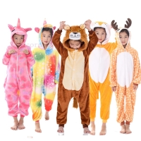 Unicorn Kigurumi Pajamas for Kids, Animal Onesie Costume, Boys and Girls Sleepwear.