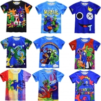 2023 Rainbow Friends Game Kids Cosplay T-Shirt Girls Boys Short Sleeve Summer Tops Clothes Tshirts Children Sports Tees Clothing