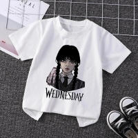Casual Top Wednesday Addams Children T-Shirt I Hate People Cartoons Clothes Kid Girl Boy Nevermore Academy T Shirt Little Baby