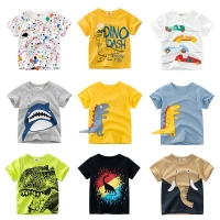 OLEKID 2023 Summer Children Boys Clothing Printed Cartoon Boys T-Shirts 2-8 Years Kids Baby Boy Tops Short Sleeve Toddler Tees