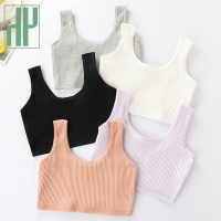 Girls Cotton Comfort Bras - Solid Colors, Suitable for Children and Teens. Perfect for Daily Wear, Sports and Casual Outfits.