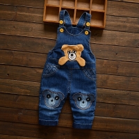 IENENS Toddler Boy's Denim Overalls Baby Cartoon Dungarees Infant Long Pants Kids Boy Jeans Jumpsuit Clothes Clothing Trousers