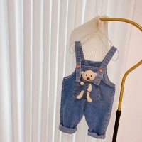 Boys Kids Jeans Overalls Pant Children Baby Casual Denim Long Pants Trousers S13025