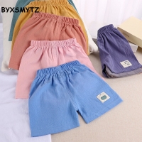 1-5 Years Old Summer Kids Wears Children's Shorts Baby Boy Cotton Linen Pants Boys Girls Pant Cartoon Children Casual Pants