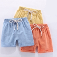 Boy Kids Shorts Children Summer Linen Cotton Short Pants For Boys Toddler Shorts Casual Clothing 3-8 Years Children's Clothing