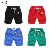 Hot Sale Solid Kids Trousers Children Pants Boys Girls Summer Beach Cotton Shorts Kids Clothing Retail Sports Shorts Size 2-12T