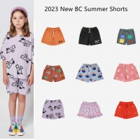 Korean Kids T Shirts Shorts For 2023 BC New Summer Baby Boys Girl Cartoon Tee Shirts Shorts Toddler Children's Clothings