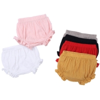 2023 Toddler Kids Baby Boy Girl Kids Solid Bottoms Cotton Linen PP Shorts Bloomers Children Summer Candy Color Panties 9M-24M