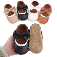Infant Non-slip Soft-sole Mary Janes with Bow Decor for First Walkers
