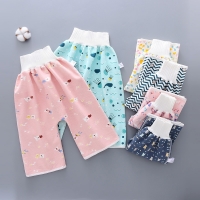 Kids Skirt, Floral Print High Waist Diaper Skirt Diaper Pants for Girls and Boys, M/L 0-12Years