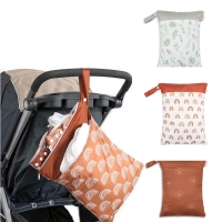 Wet Bag Waterproof Baby Bag Washable Diaper Organizers Baby Stroller Bag Sunshine Print 30*40CM