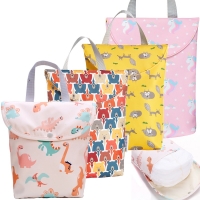 Multifunctional Baby Diaper Bag Caddy Organizer Reusable Waterproof Wet/Dry Cloth Bag  Fashion Mummy StorageTravel Nappy Bag