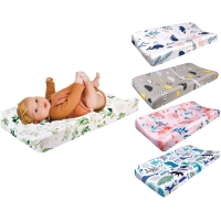 Elasticity Baby Changing Pad Cover Floral Print Fitted Crib Sheet Infant or Toddler Bed Nursery Unisex Diaper Change Table Sheet