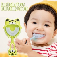 360° U-shaped Baby Toothbrush - Silicone Infant Teether for Oral Care and Teeth Cleaning - Children's Toothbrush for Kids