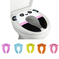 Foldable Panda Potty Seat Cushion for Kids - Travel & Home Use - Toddlers Toilet Training - Boys & Girls - Padded & Convenient.