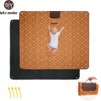 Waterproof Baby Picnic Mat for Outdoor Crawling and Play - Padded and Soft Cotton Blanket