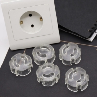 10-Pack Child Safety Electrical Outlet Covers for EU Wall Sockets - Transparent Shockproof Plug Protectors