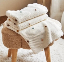 100*70cm Baby Blanket Knitted Sofa Throw Blankets Nordic Pompom Soft Tapestry Newborn Baby Swaddle Wrap Crib Stroller Blanket