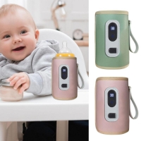 Portable USB Milk Bottle Warmer for Outdoor Baby Travel - Insulated Heating Cover with Charging Function