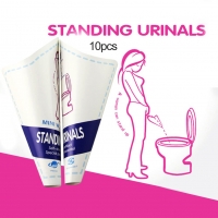 10 PCS Disposable Paper Urination Device for Women - Portable Outdoor Toilet Tool for Camping and Travel (Female)