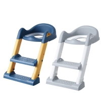 Foldable Child Potty Training Seat with Non-slip Ladder and Urinal