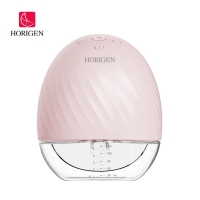 Wearable Electric Breast Pump with Hands-Free Design and 150ml Milk Bottle by Horigen - includes Silicone Flanges for Breastfeeding