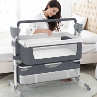 Electric Rocking Bed for Babies - Multifunctional and Smart with Coaxing Feature for Sleeping and Bedside Use.