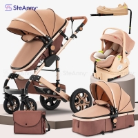 Luxury 5-in-1 Baby Stroller with Car Seat and Travel System - Portable and Stylish