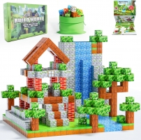100PCS Magnetic Blocks Build Mine Magnet World Set for Boys Girls Magnetic Construction Set STEM Sensory Toys for Toddlers Gifts