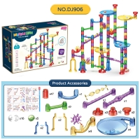 Children's Maze Building Block Set Marble Running Transparent Puzzle Educational Parent-Child Assembly Game Toy